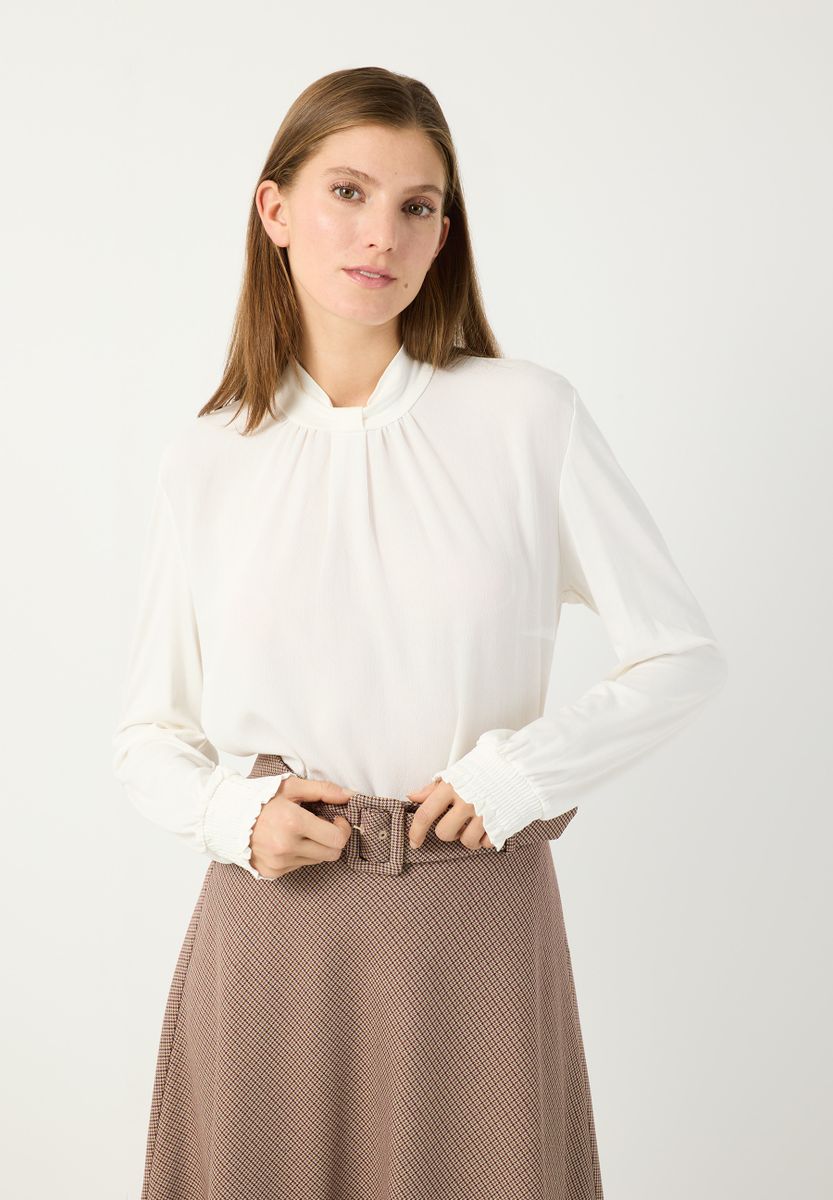 Bluse mit Jerseyärmeln